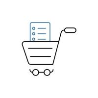 eporder concept line icon. Simple element illustration. order concept outline symbol design. vector