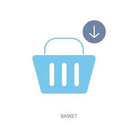 basket concept line icon. Simple element illustration. basket concept outline symbol design. vector