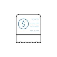 receipt concept line icon. Simple element illustration. receipt concept outline symbol design. vector
