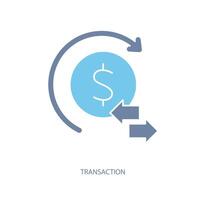 transaction concept line icon. Simple element illustration. transaction concept outline symbol design. vector
