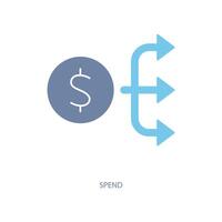 spend concept line icon. Simple element illustration. spend concept outline symbol design. vector