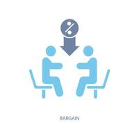 bargain concept line icon. Simple element illustration. bargain concept outline symbol design. vector