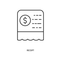 receipt concept line icon. Simple element illustration. receipt concept outline symbol design. vector