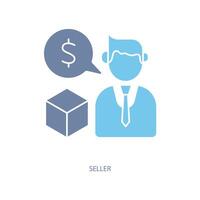 seller concept line icon. Simple element illustration. seller concept outline symbol design. vector