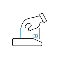payment concept line icon. Simple element illustration. payment concept outline symbol design. vector