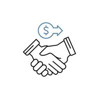 acquire concept line icon. Simple element illustration. acquire concept outline symbol design. vector