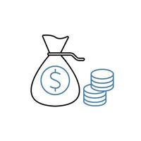 money concept line icon. Simple element illustration. money concept outline symbol design. vector