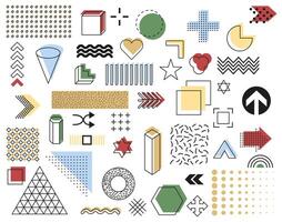 Universal set of geometric shapes. Design elements for magazine billboard - . vector