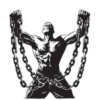 Freeing the slaves sketch. vector