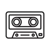 tape cassette icon symbol vector