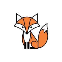 simple fox logo icon illustration, set of simple minimalist silhoutte fox logo vector
