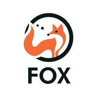 simple fox logo icon illustration, set of simple minimalist silhoutte fox logo vector