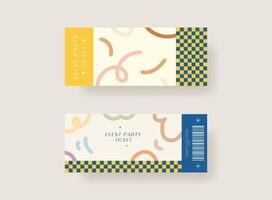 Event ticket template set. template illustration. vector