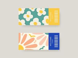 Event ticket template set. template illustration. vector