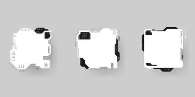 Futuristic interface ui elements. Futuristic HUD elements. Hud interface set. illustration. vector