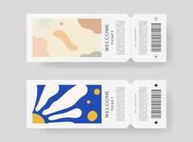 Event ticket template set. template illustration. vector