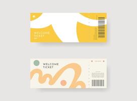 Event ticket template set. template illustration. vector
