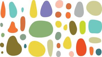 Colorful Organic Blobs and Irregular Shapes Seamless Abstract Pattern Silhouettes vector