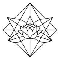 Floral Geometric Design with Combined Elements vector