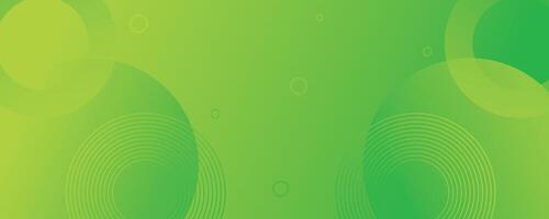 Green abstract geometric horizontal banner background vector