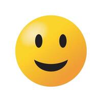 A smiling face emoji in yellow color vector