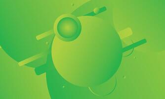 Green abstract background with round shapes. Modern and futuristic background design vector