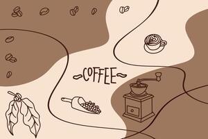 Banner for menu and recipes. Set of hand drawn cafe theme. Doodles for coffee, bakery for cafe menu, pastry shop. illustration. vector