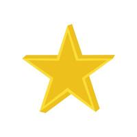 Star icon isolated on white background for your web and mobile app design, Star logo concept. star illustration element design in 3d form vector
