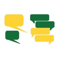 Speech bubble icon. Chat symbol. Flat design style eps10. green chat bubble collection illustration. Design illustration element with comic design themes, clouds and speech bubbles vector