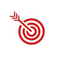 Dart arrow target icon goal focus aim bullseye logo . vector