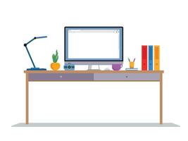 Office Computer Table vector