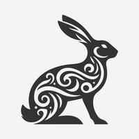 Majestic Hare Silhouette,Ideal for Artistic and Design Endeavors vector