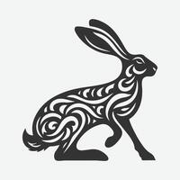Majestic Hare Silhouette,Ideal for Artistic and Design Endeavors vector