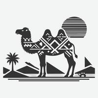 Majestic Camel Silhouette, Ideal for Art, Design, and Craft Projects vector