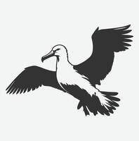 Majestic Albatross Silhouette Collection,Ideal for Art and Design Enthusiasts vector