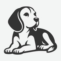 Majestic Beagle Silhouette, Ideal for Art, Crafts, and Design Projects vector
