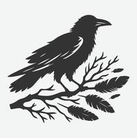 Majestic Crow Silhouette Collection, Perfect for Art, Design, and Craft Projects vector