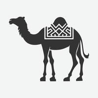 Majestic Camel Silhouette, Ideal for Art, Design, and Craft Projects vector