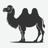 Majestic Camel Silhouette, Ideal for Art, Design, and Craft Projects vector