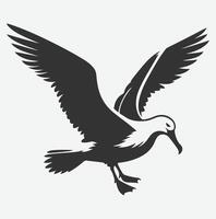 Majestic Albatross Silhouette Collection,Ideal for Art and Design Enthusiasts vector