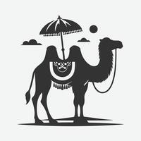 Majestic Camel Silhouette, Ideal for Art, Design, and Craft Projects vector