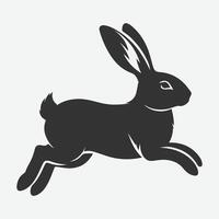 Dynamic Jumping Rabbit Silhouette Perfect for Art, Design, and Craft Projects vector