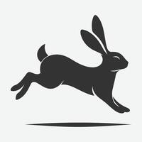 Dynamic Jumping Rabbit Silhouette,Perfect for Art, Design, and Craft Projects vector