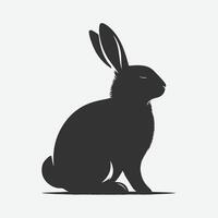 Dynamic Jumping Rabbit Silhouette, Perfect for Art, Design, and Craft Projects vector