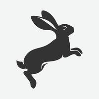 Dynamic Jumping Rabbit Silhouette Perfect for Art, Design, and Craft Projects vector