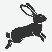 Dynamic Jumping Rabbit Silhouette Perfect for Art, Design, and Craft Projects vector