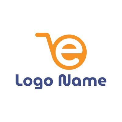 Modern e letter ecommerce logo design for business and company