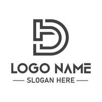 Modern TD letter logo design for business and company vector