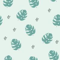 Seamless flower pattern design . Autumn seamless pattern with different leaves and plants, with seasonal colors. vector