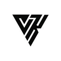Letter Vk triangle shape modern branding logo vector